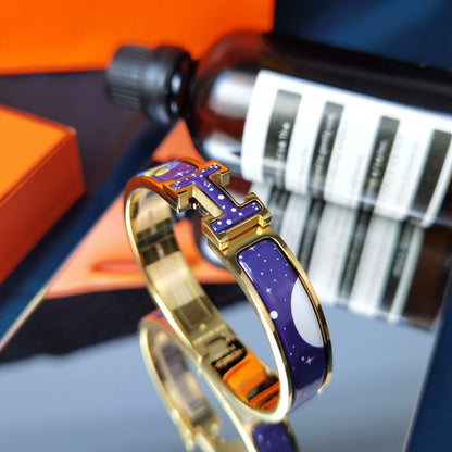 [Love Aura]H STAR AND MOON BRACELET 12MM