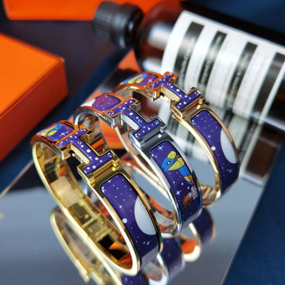 [Love Aura]H STAR AND MOON BRACELET 12MM