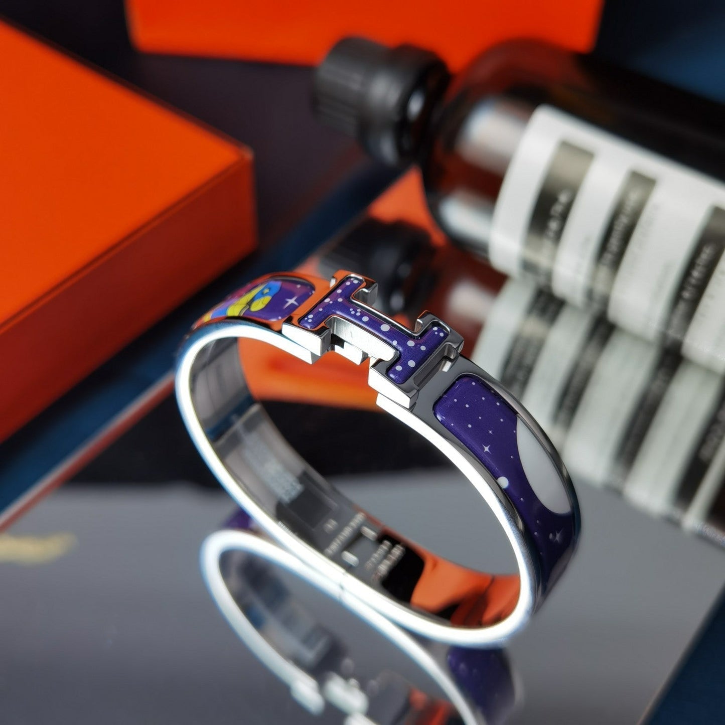 [Love Aura]H STAR AND MOON BRACELET 12MM