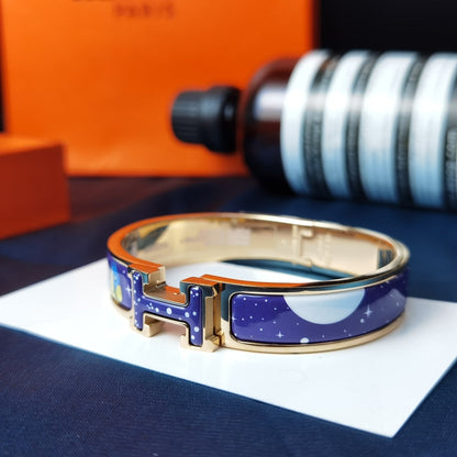 [Love Aura]H STAR AND MOON BRACELET 12MM