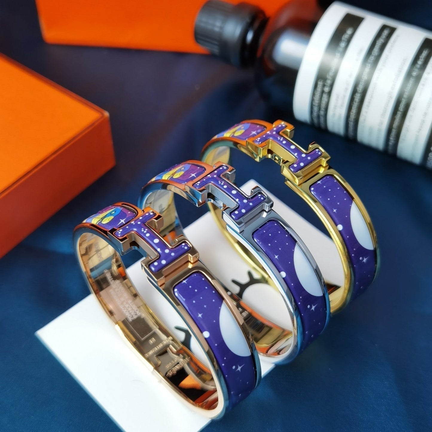 [Love Aura]H STAR AND MOON BRACELET 12MM