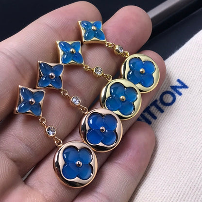 [Love Aura]STAR AND SUN AGATE DIAMOND EARRINGS