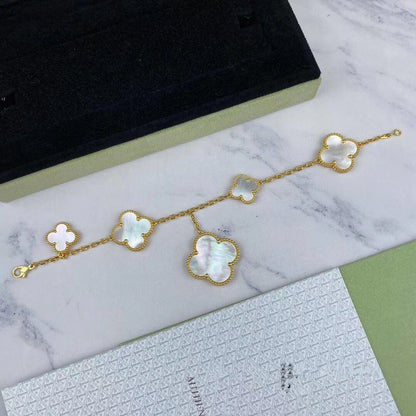 [Love Aura]MAGIC CLOVER MOP GOLD BRACELET 5 MOTIFS