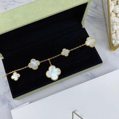 [Love Aura]MAGIC CLOVER MOP GOLD BRACELET 5 MOTIFS