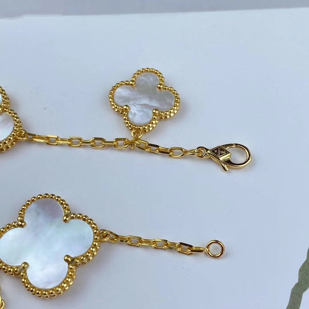 [Love Aura]MAGIC CLOVER MOP GOLD BRACELET 5 MOTIFS