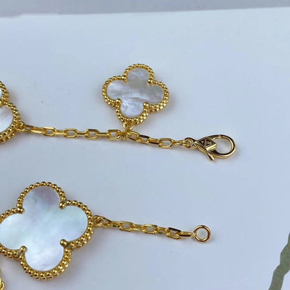[Love Aura]MAGIC CLOVER MOP GOLD BRACELET 5 MOTIFS