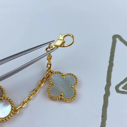 [Love Aura]MAGIC CLOVER MOP GOLD BRACELET 5 MOTIFS