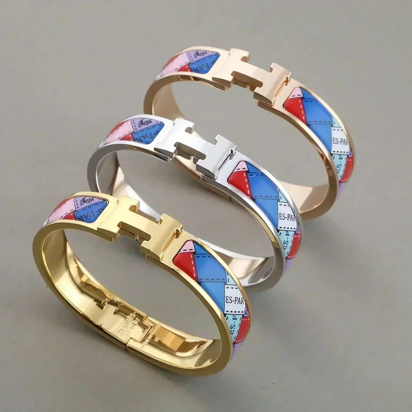 [Love Aura]H BRACELET DOTTED BORDER 12MM