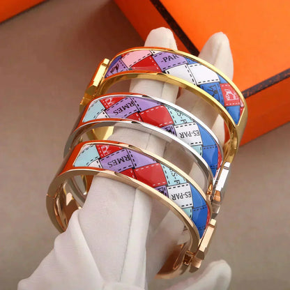 [Love Aura]H BRACELET DOTTED BORDER 12MM