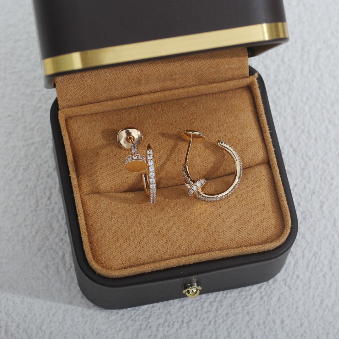 [Love Aura]JUSTE EARRINGS 12.75MM PINK GOLD DIAMOND