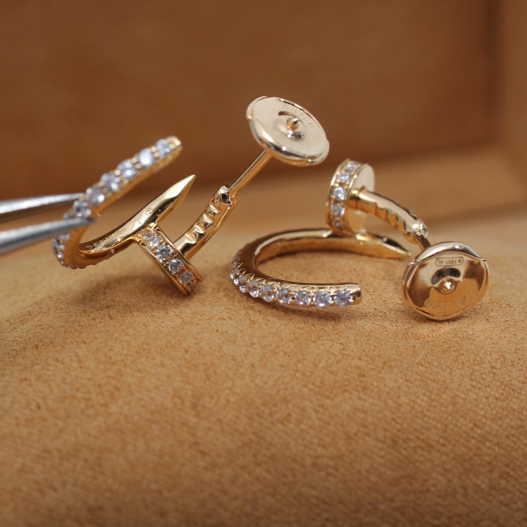 [Love Aura]JUSTE EARRINGS 12.75MM PINK GOLD DIAMOND