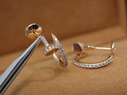 [Love Aura]JUSTE EARRINGS 12.75MM PINK GOLD DIAMOND