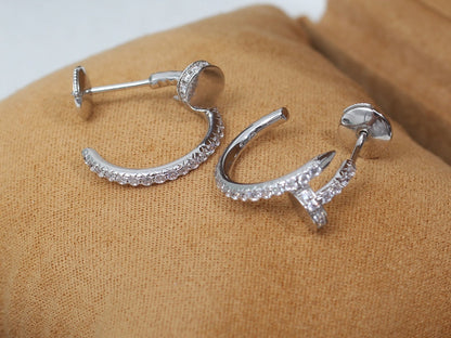 [Love Aura]JUSTE EARRINGS 12.75MM SILVER DIAMOND