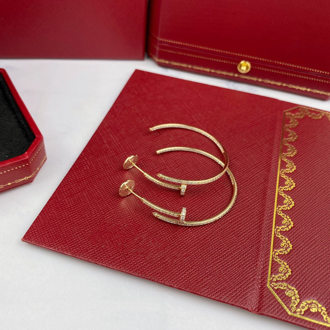 [Love Aura]JUSTE EARRINGS FULL DIAMONDS 1.8MM