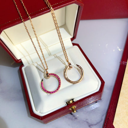 [Love Aura]JUSTE NECKLACE GOLD RED DIAMONDS
