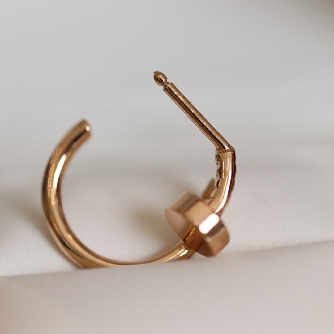 [Love Aura]JUSTE EARRINGS PINK GOLD