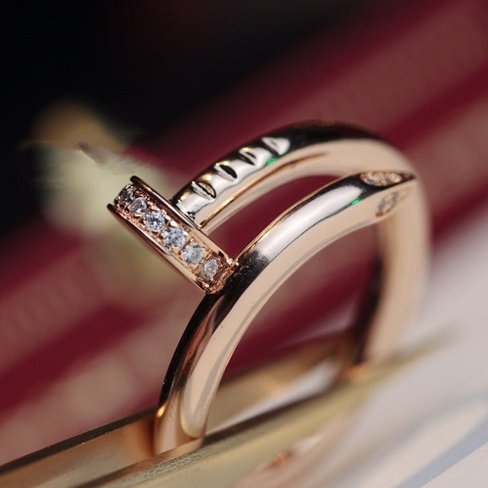 [Love Aura]JUSTE RING 2.65MM PINK GOLD DIAMOND