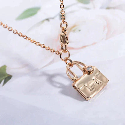 [Love Aura]AMULETTE PEDANT ROSE GOLD NECKLACE