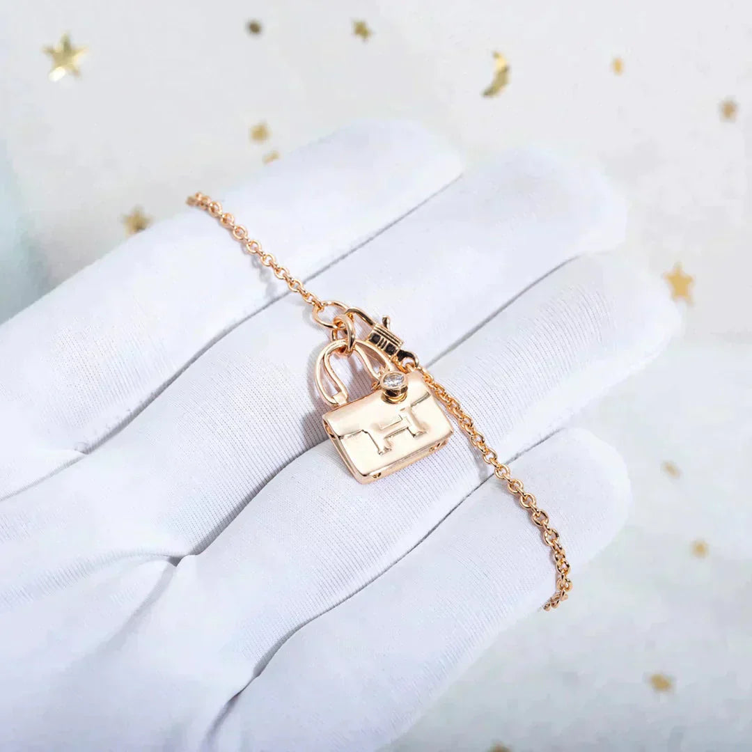 [Love Aura]AMULETTE PEDANT ROSE GOLD NECKLACE