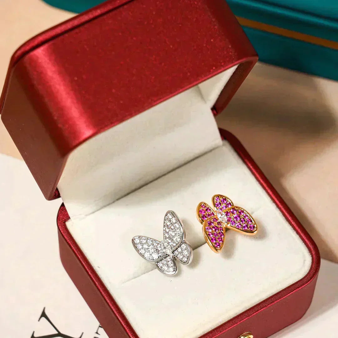 [Love Aura]TWIN BUTTERFLY DIAMOND RING