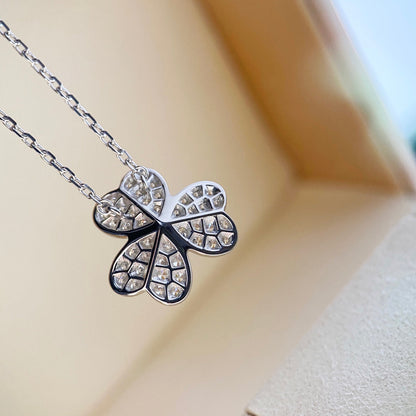 [Love Aura]CLOVER DIAMOND NECKLACE SILVER