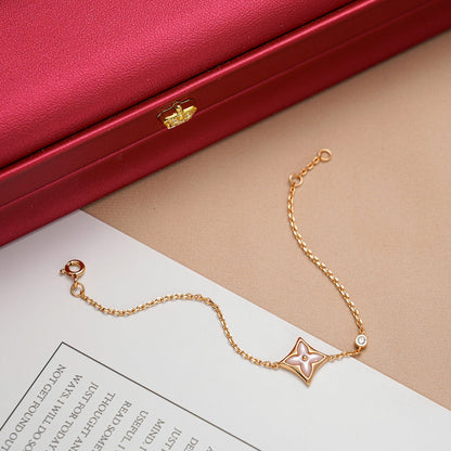 [Love Aura]STAR 1 DIAMOND PINK GOLD BRACELET