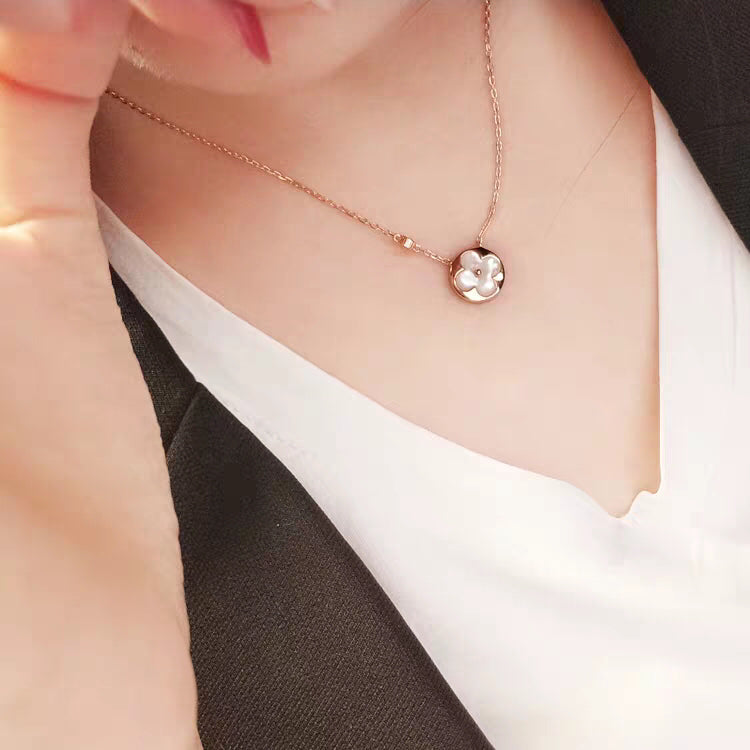 [Love Aura]SUN MOP GOLD 1 DIAMOND NECKLACE