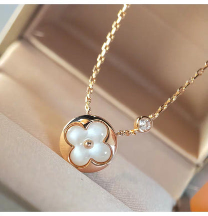 [Love Aura]SUN MOP GOLD 1 DIAMOND NECKLACE