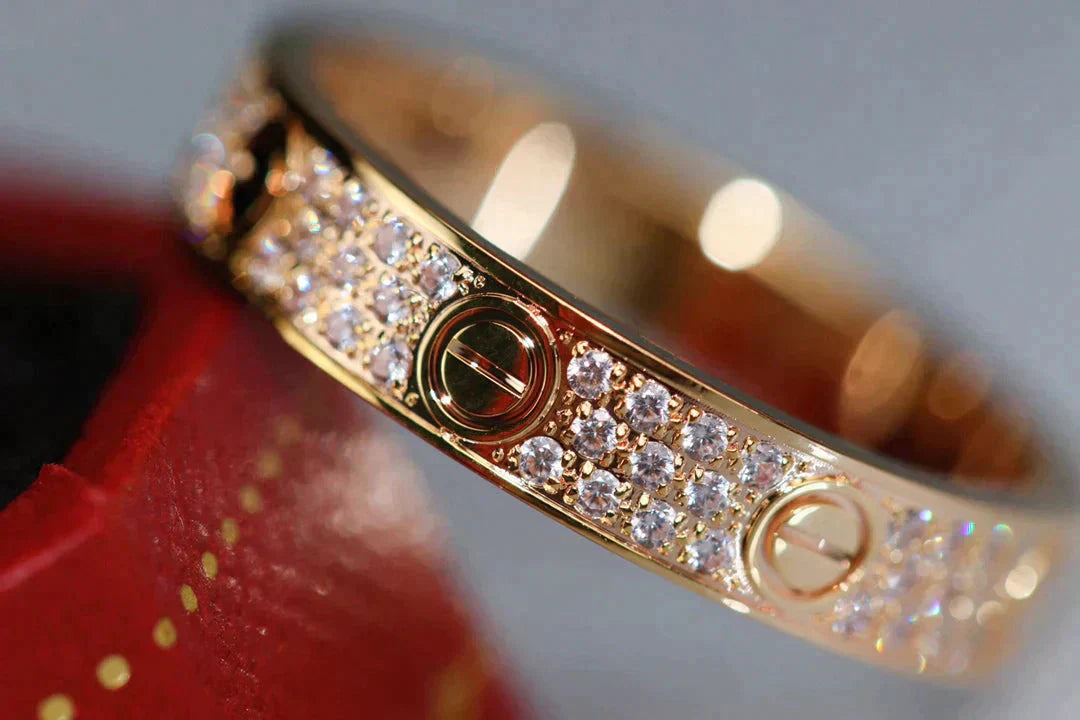 [Love Aura]LOVE RING 3.6MM DIAMOND PAVED