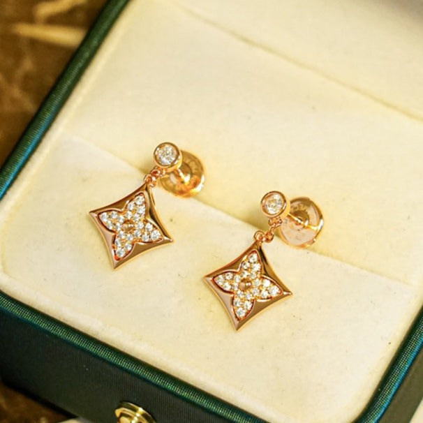 [Love Aura]STAR DIAMONDS EARRINGS GOLD