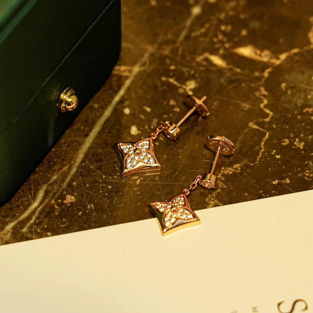 [Love Aura]STAR DIAMONDS EARRINGS GOLD