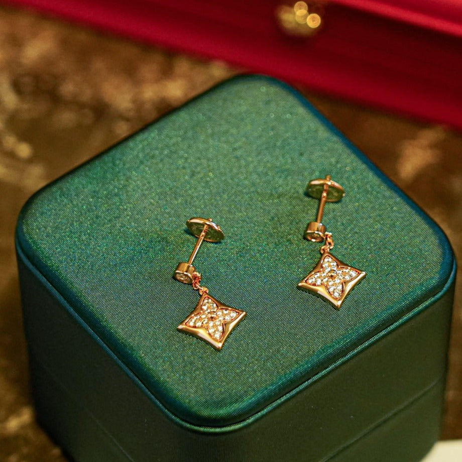 [Love Aura]STAR DIAMONDS EARRINGS GOLD