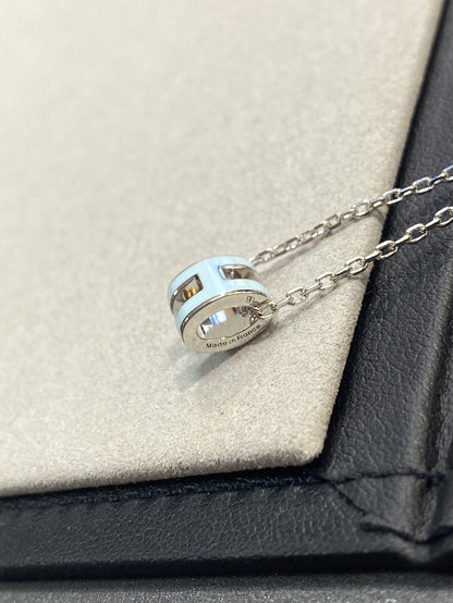 [Love Aura]POP H LIGHT BLUE NECKLACE