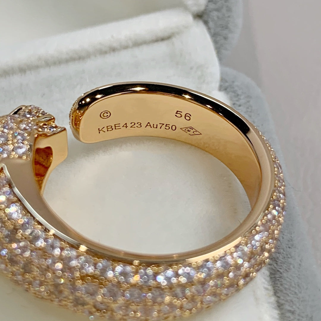 [Love Aura]PANTHERE PINK GOLD DIAMOND RING