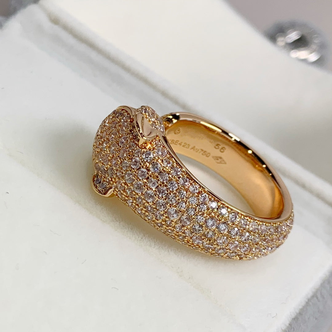 [Love Aura]PANTHERE PINK GOLD DIAMOND RING