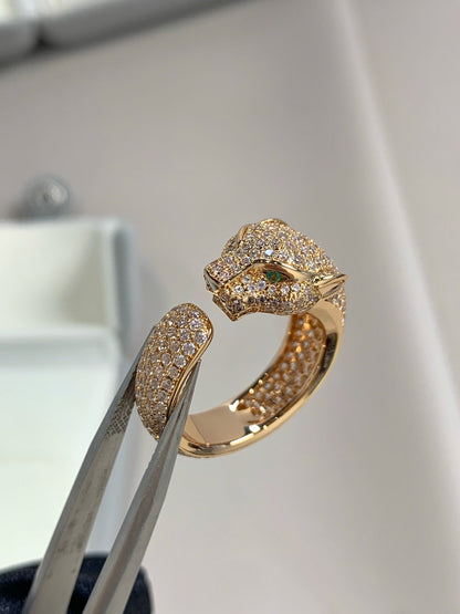 [Love Aura]PANTHERE PINK GOLD DIAMOND RING