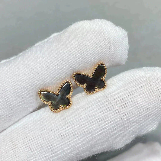 [Love Aura]BUTTERFLY DARK MOP  EARRINGS