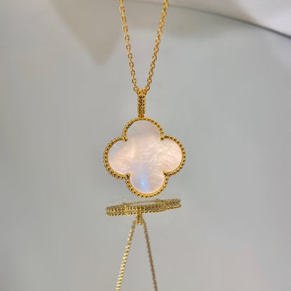 [Love Aura]CLOVER 25MM MOP LARGE PENDANT NECKLACE