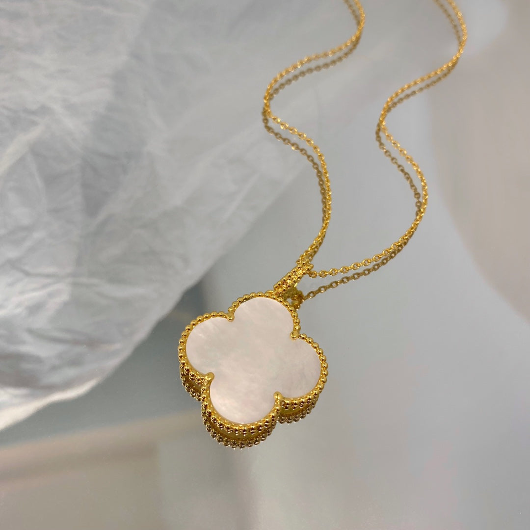[Love Aura]CLOVER 25MM MOP LARGE PENDANT NECKLACE