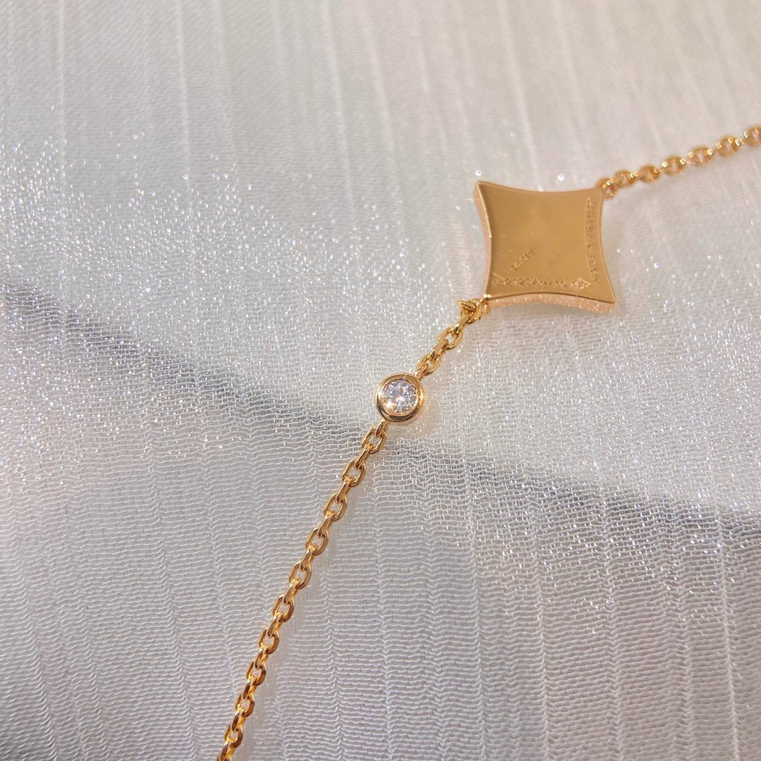 [Love Aura]COLOR STAR CARNELIAN PINK GOLD DIAMOND BRACELET