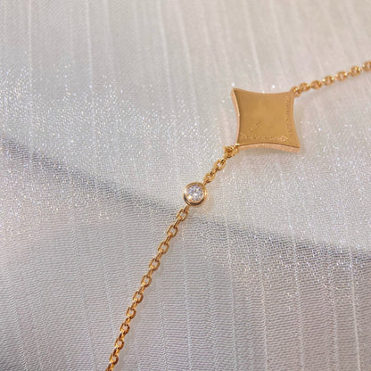 [Love Aura]COLOR STAR CARNELIAN PINK GOLD DIAMOND BRACELET