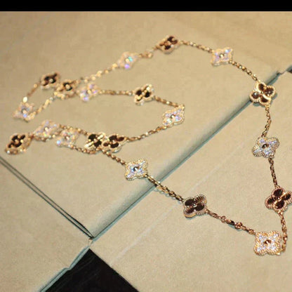 [Love Aura]CLOVER 20 MOTIFS LASER DIAMOND NECKLACE