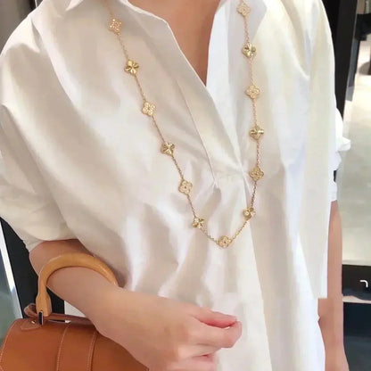 [Love Aura]CLOVER 20 MOTIFS LASER DIAMOND NECKLACE