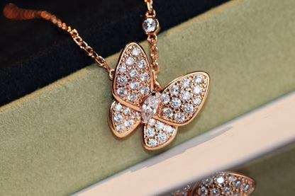 [Love Aura]BUTTERFLY DIAMOND NECKLACE