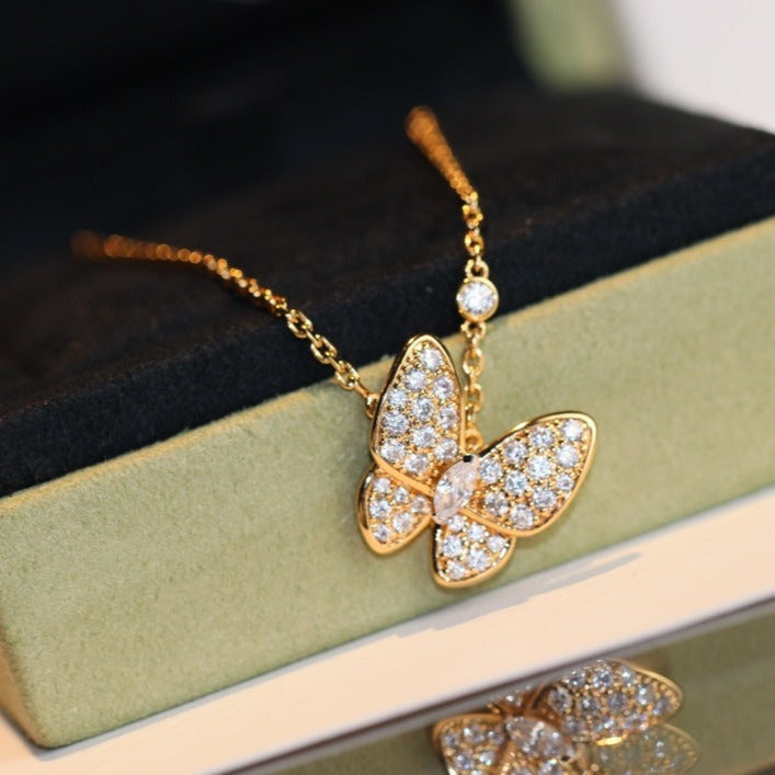 [Love Aura]BUTTERFLY DIAMOND NECKLACE