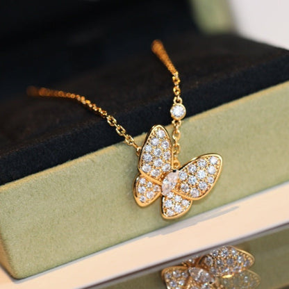 [Love Aura]BUTTERFLY DIAMOND NECKLACE