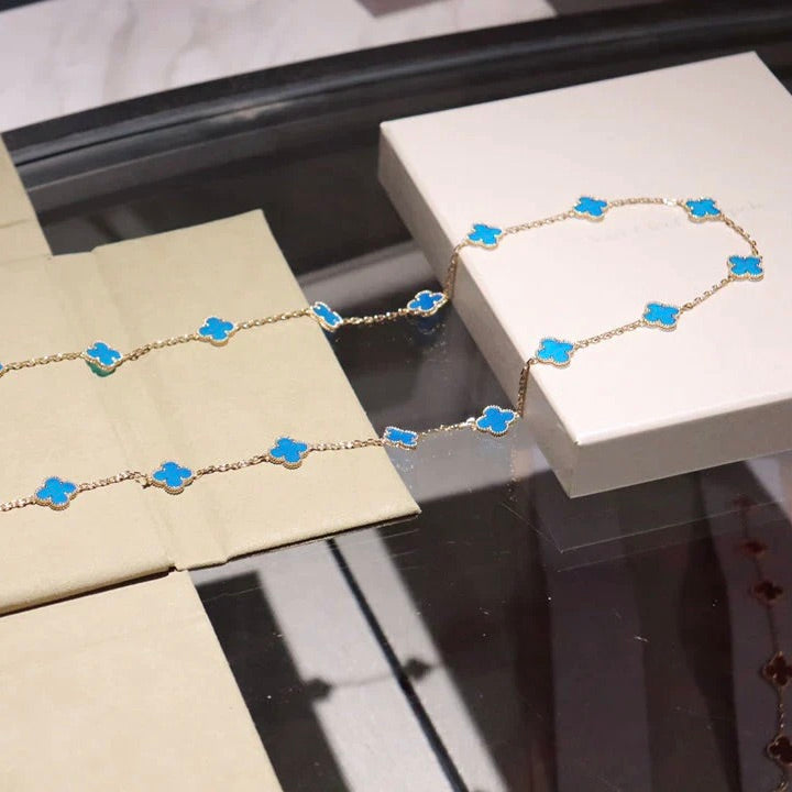 [Love Aura]CLOVER 20 MOTIFS TURQUOISE GOLD