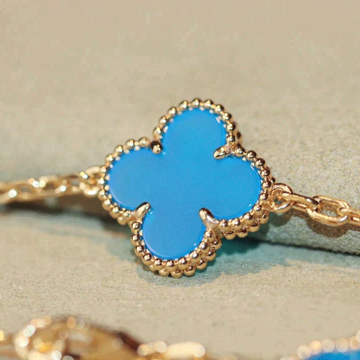 [Love Aura]CLOVER 20 MOTIFS TURQUOISE GOLD