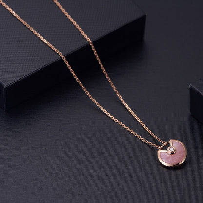 [Love Aura]AMULETTE ROSE GOLD PINK MOP NECKLACE