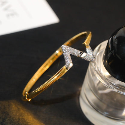 [Love Aura]VOLTE UPSITE DOWN GOLD DIAMOND BRACELET